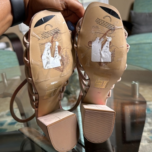 New FREE PEOPLE |‎ COLETTE CINCHED HEEL | RAINBOW METALLIC size 39 /8.5 - Picture 11 of 12